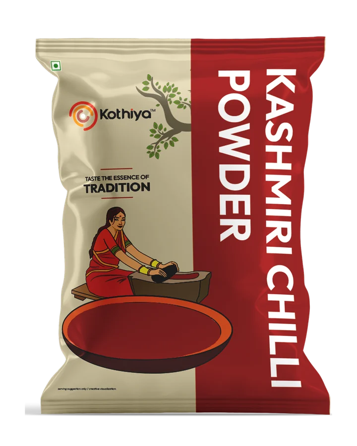 Kothiya Kashmiri Chilli Powder pouch packaging