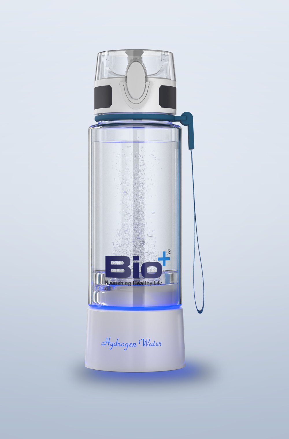 Bio+ Hydrogen Water Bottle — 3D product render