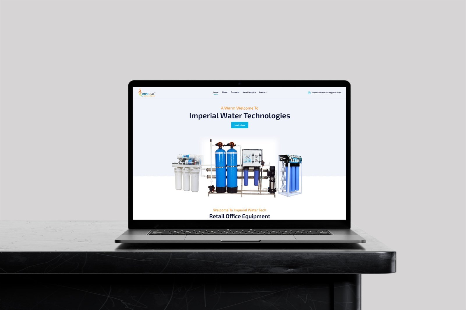 Website design mockup